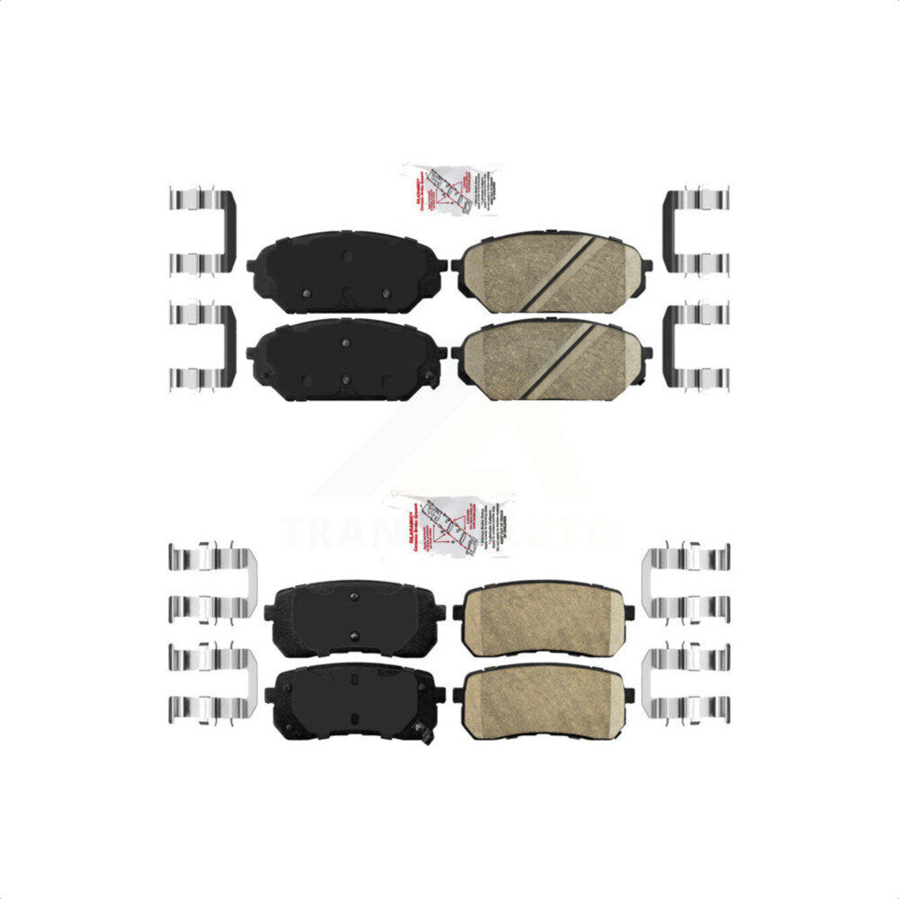 AmeriBRAKES Front Rear Ceramic Disc Brake Pads Kit For 2007-2012 Hyundai Veracruz KNF-101053