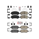AmeriBRAKES Front Rear Ceramic Disc Brake Pads Kit For 2007-2012 Nissan Sentra SE-R Spec V KNF-100032