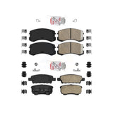 AmeriBRAKES Front Rear Ceramic Disc Brake Pads Kit For 2007 Mitsubishi Lancer KNF-101551