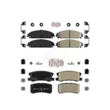 AmeriBRAKES Front Rear Ceramic Disc Brake Pads Kit For 2008-2009 Dodge Caliber SRT-4 KNF-100347