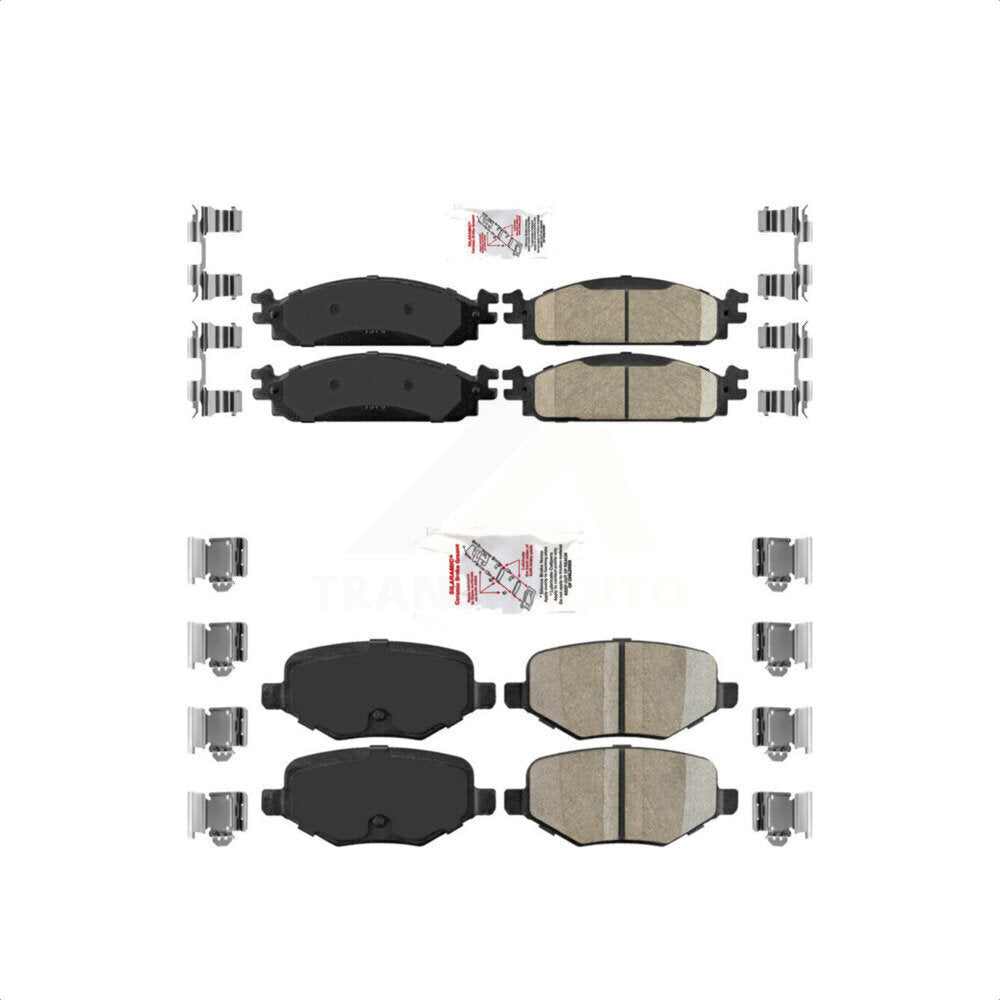 AmeriBRAKES Front Rear Ceramic Disc Brake Pads Kit For 2009-2010 Lincoln MKS KNF-100637