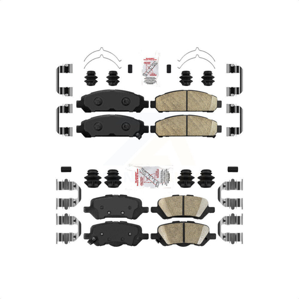 AmeriBRAKES Front Rear Ceramic Disc Brake Pads Kit For 2009-2016 Toyota Venza KNF-101332
