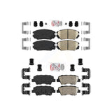 AmeriBRAKES Front Rear Ceramic Disc Brake Pads Kit For 2010-2011 Hyundai Azera KNF-101015