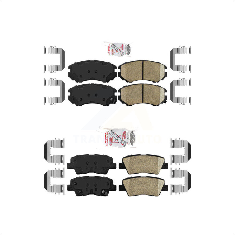 AmeriBRAKES Front Rear Ceramic Disc Brake Pads Kit For 2010-2013 Kia Soul KNF-100785