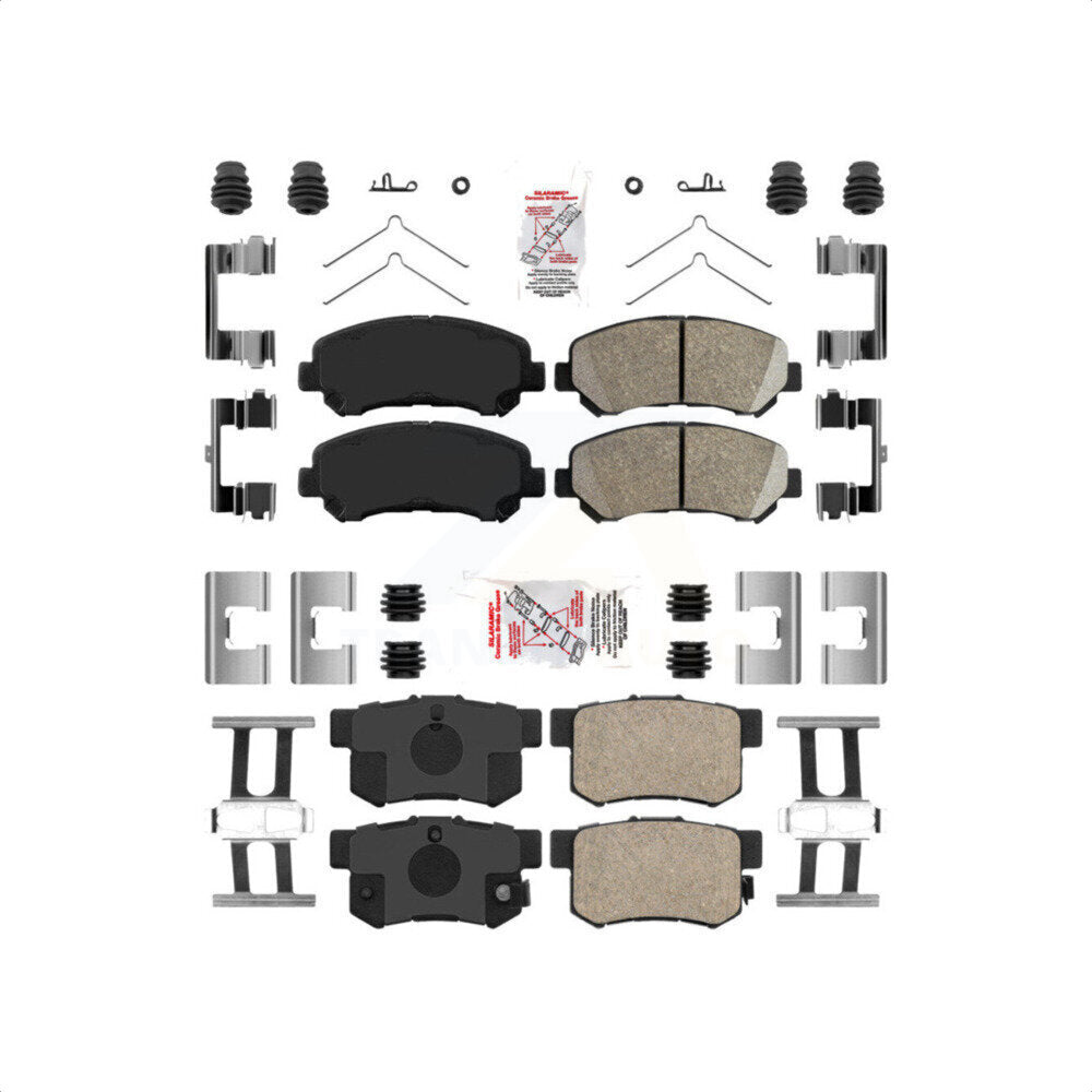 AmeriBRAKES Front Rear Ceramic Disc Brake Pads Kit For 2010-2013 Suzuki Kizashi KNF-101602