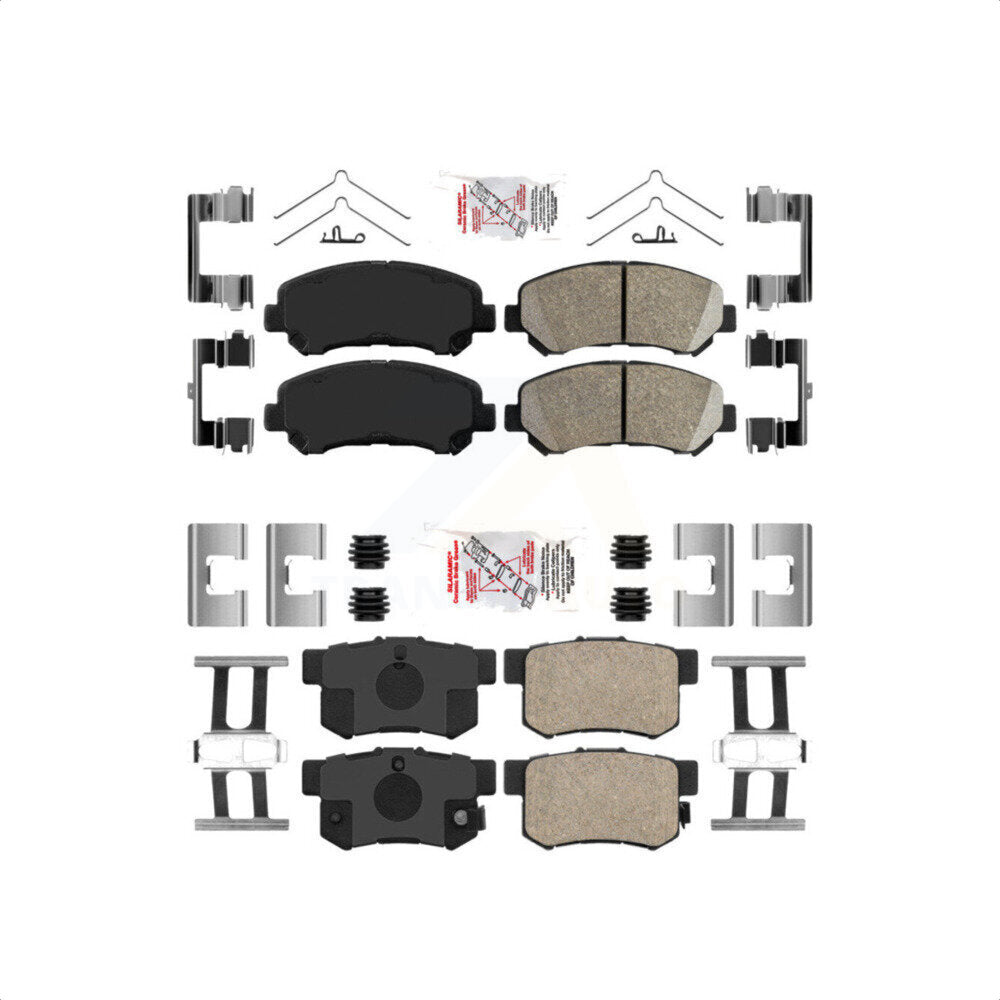 AmeriBRAKES Front Rear Ceramic Disc Brake Pads Kit For 2010-2013 Suzuki Kizashi KNF-101604