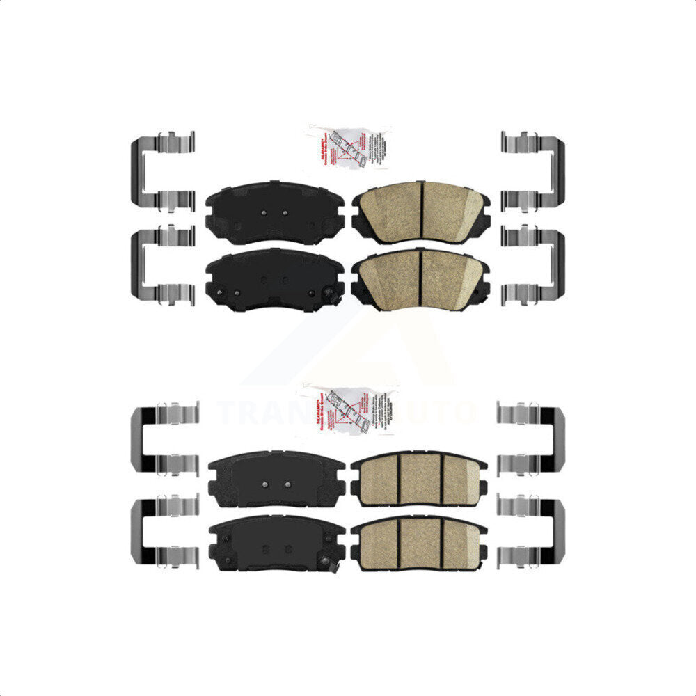 AmeriBRAKES Front Rear Ceramic Disc Brake Pads Kit For 2010-2017 Chevrolet Equinox GMC Terrain KNF-100621