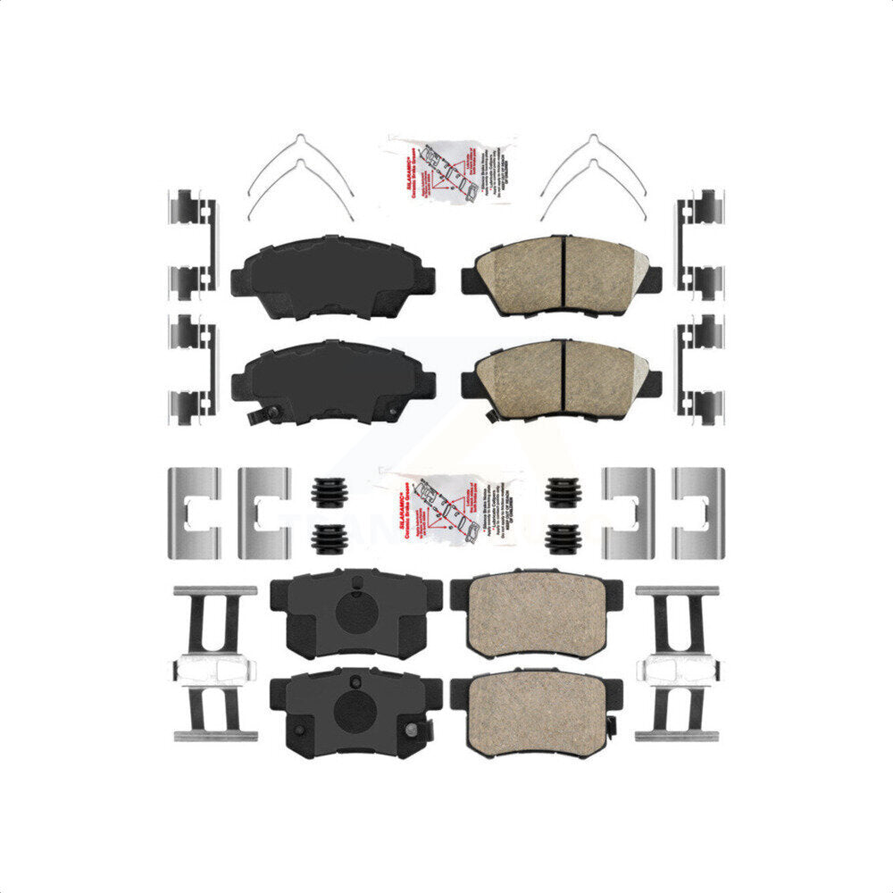 AmeriBRAKES Front Rear Ceramic Disc Brake Pads Kit For 2011-2015 Honda CR-Z KNF-101726