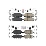 AmeriBRAKES Front Rear Ceramic Disc Brake Pads Kit For 2011-2017 Nissan Quest KNF-100540
