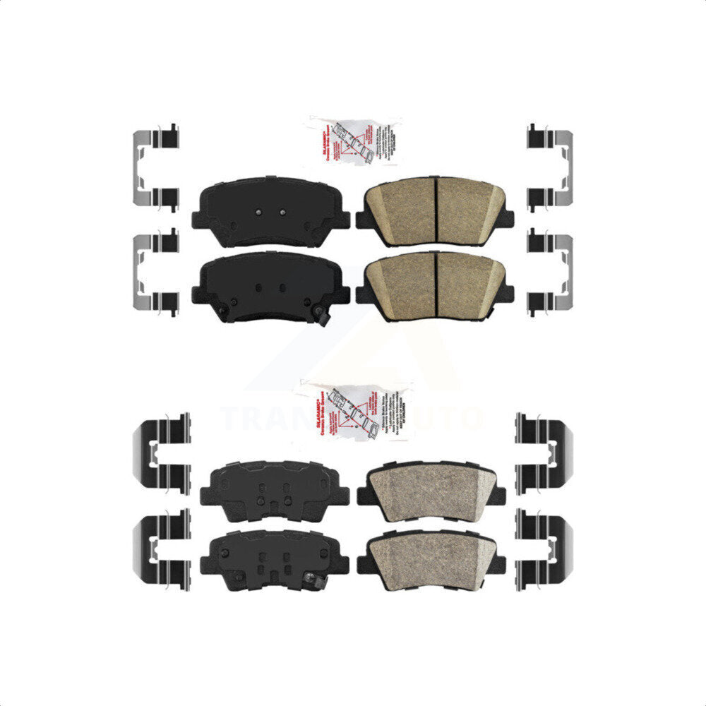 AmeriBRAKES Front Rear Ceramic Disc Brake Pads Kit For 2012-2017 Hyundai Azera KNF-101214
