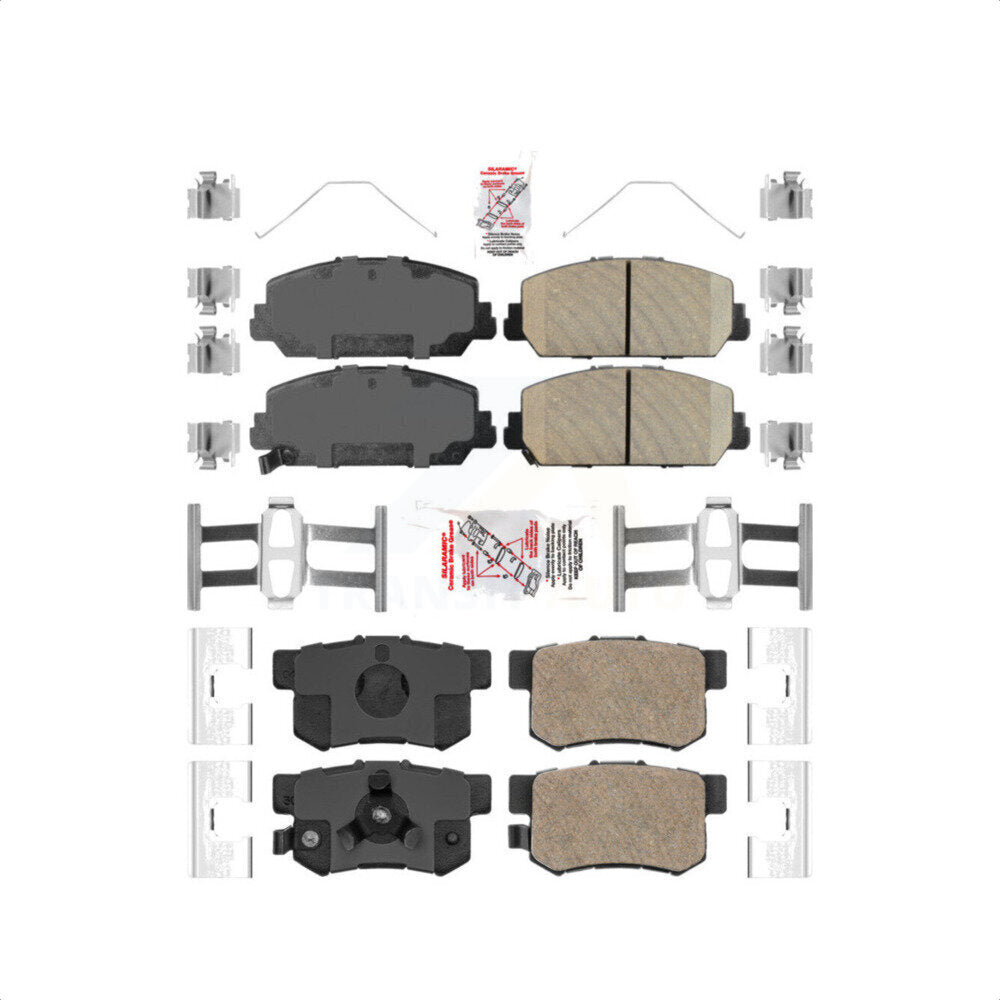 AmeriBRAKES Front Rear Ceramic Disc Brake Pads Kit For 2013-2018 Acura RDX KNF-100851