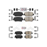AmeriBRAKES Front Rear Ceramic Disc Brake Pads Kit For 2014-2015 Kia Sorento With Red Painted Calipers KNF-101647