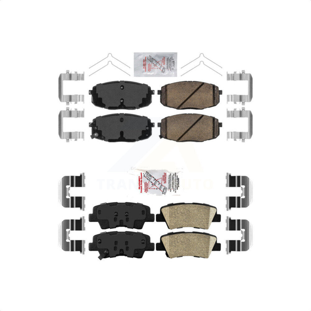 AmeriBRAKES Front Rear Ceramic Disc Brake Pads Kit For 2014-2016 Kia Soul KNF-101728