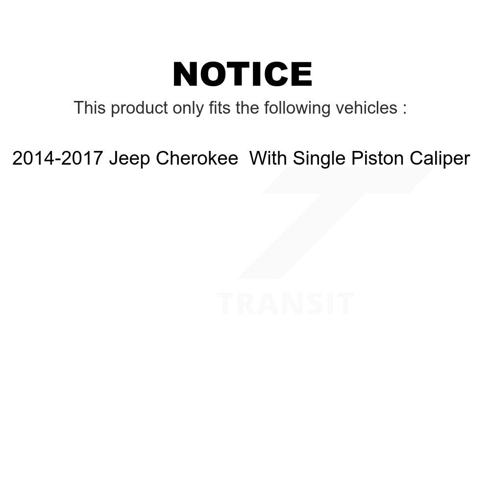 AmeriBRAKES Front Rear Ceramic Disc Brake Pads Kit For 2014-2017 Jeep Cherokee With Single Piston Caliper KNF-101022