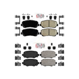 AmeriBRAKES Front Rear Ceramic Disc Brake Pads Kit For 2014-2017 Jeep Cherokee With Single Piston Caliper KNF-101022