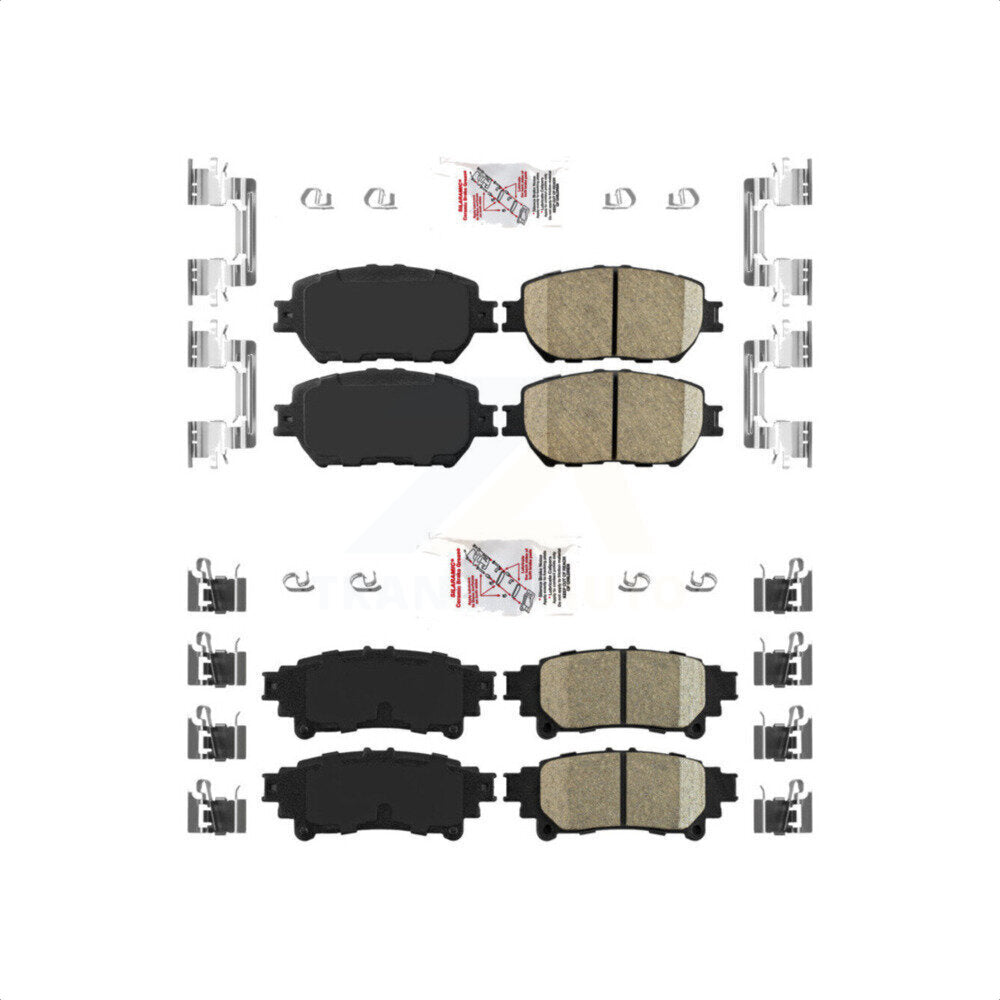 AmeriBRAKES Front Rear Ceramic Disc Brake Pads Kit For 2014 Lexus IS250 C F Sport KNF-101060