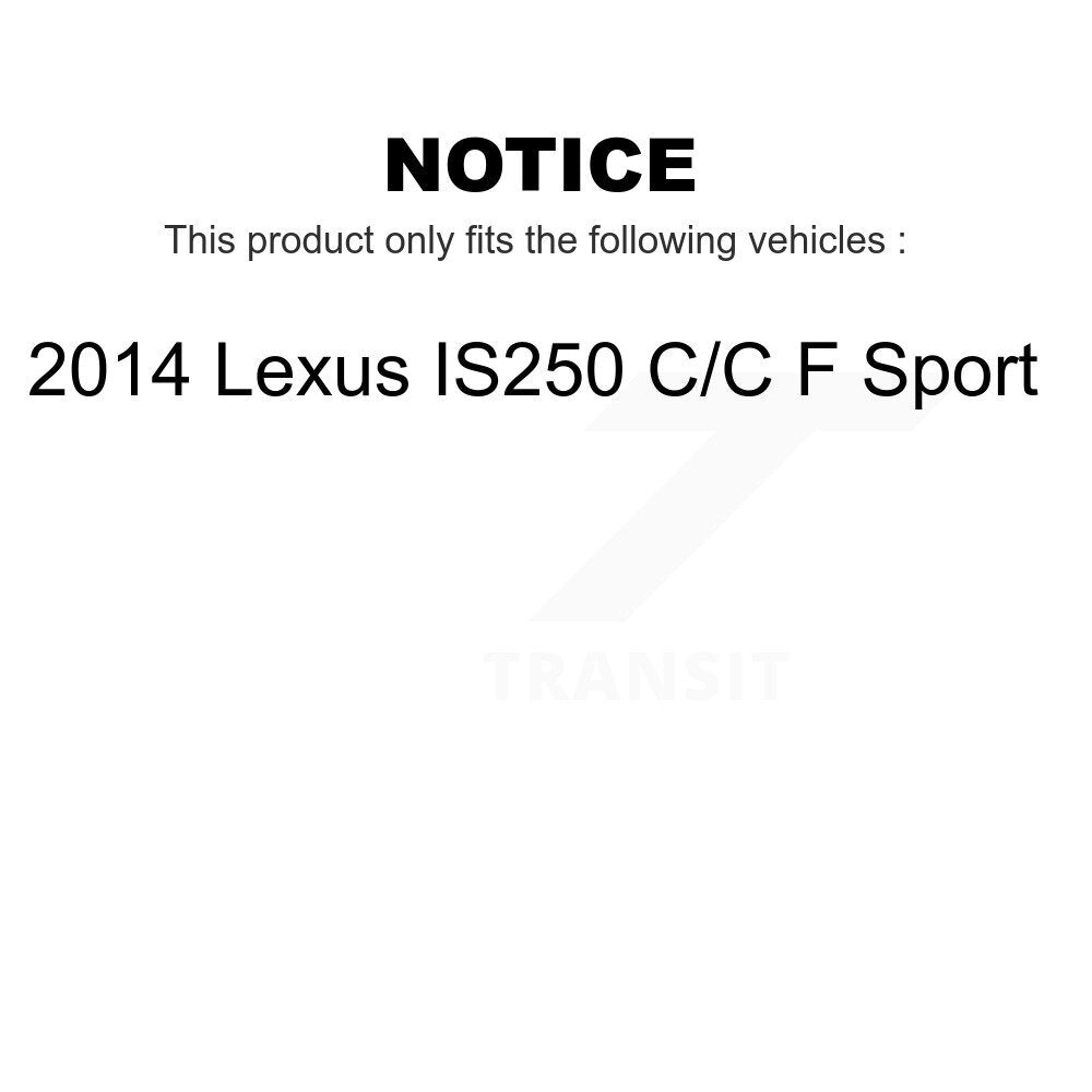 AmeriBRAKES Front Rear Ceramic Disc Brake Pads Kit For 2014 Lexus IS250 C F Sport KNF-101654