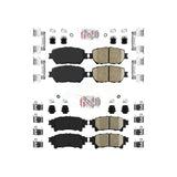 AmeriBRAKES Front Rear Ceramic Disc Brake Pads Kit For 2014 Lexus IS250 C F Sport KNF-101654