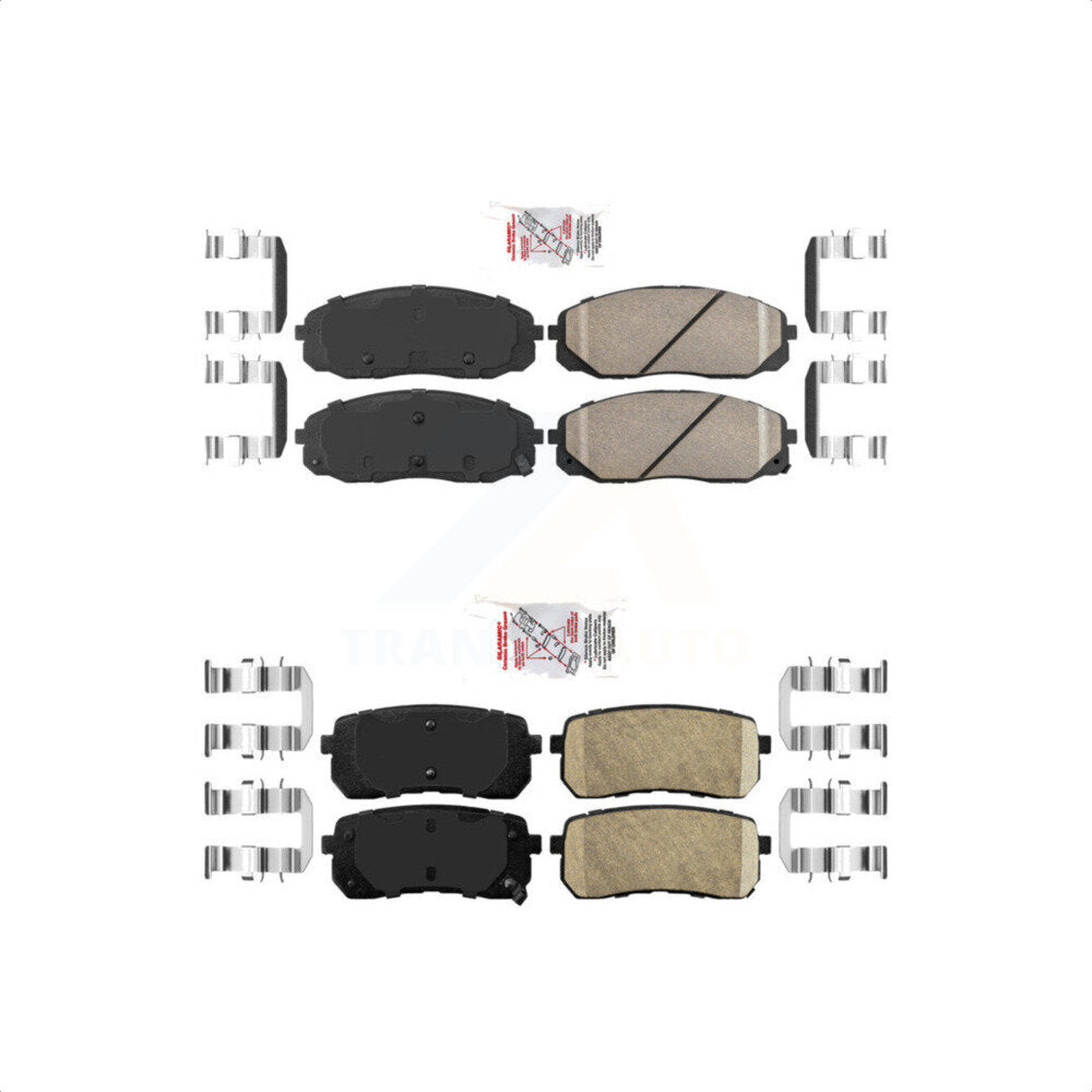 AmeriBRAKES Front Rear Ceramic Disc Brake Pads Kit For 2015-2019 Kia Sedona KNF-101424