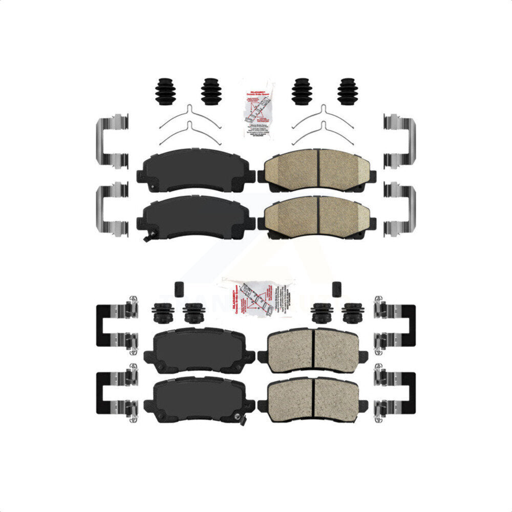 AmeriBRAKES Front Rear Ceramic Disc Brake Pads Kit For 2015-2020 Acura TLX KNF-101283