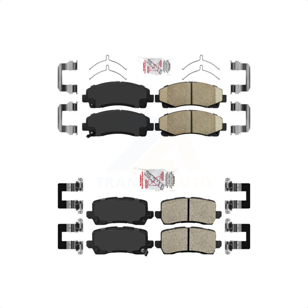 AmeriBRAKES Front Rear Ceramic Disc Brake Pads Kit For 2015-2020 Acura TLX KNF-101286