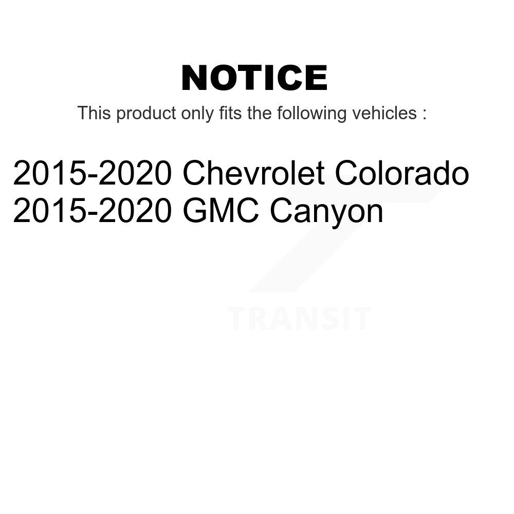 AmeriBRAKES Front Rear Ceramic Disc Brake Pads Kit For 2015-2020 Chevrolet Colorado GMC Canyon KNF-100045