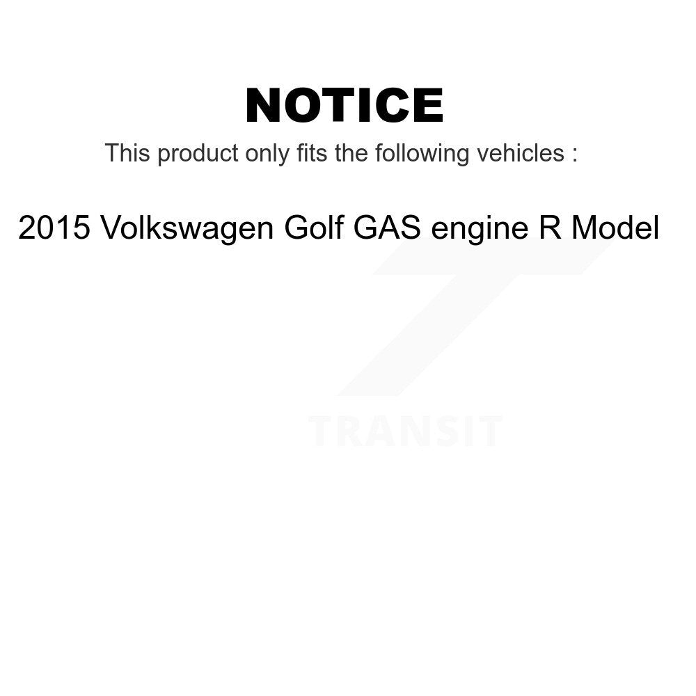 AmeriBRAKES Front Rear Ceramic Disc Brake Pads Kit For 2015 Volkswagen Golf GAS engine R Model KNF-101769