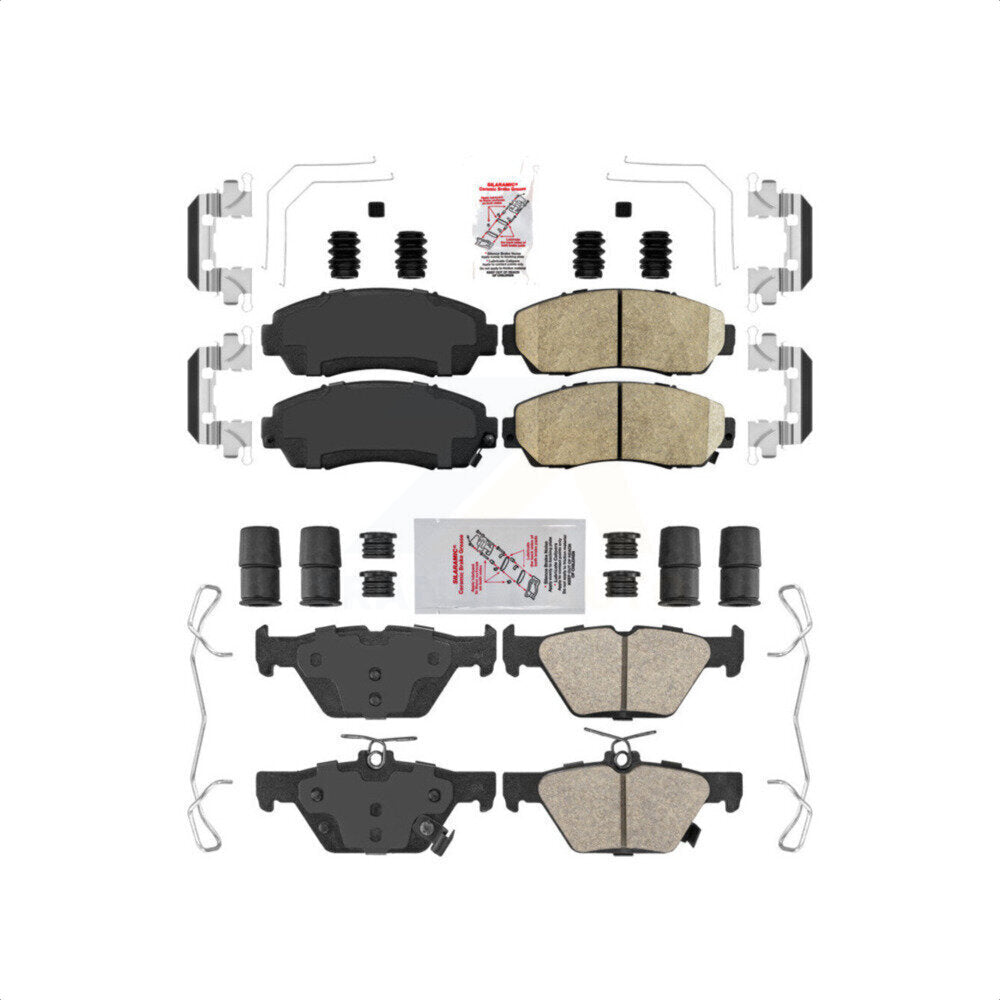AmeriBRAKES Front Rear Ceramic Disc Brake Pads Kit For 2016-2019 Subaru Legacy 2.5L KNF-100879
