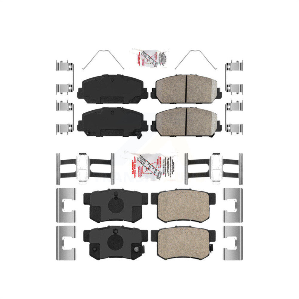 AmeriBRAKES Front Rear Ceramic Disc Brake Pads Kit For 2016-2022 Acura ILX KNF-101005