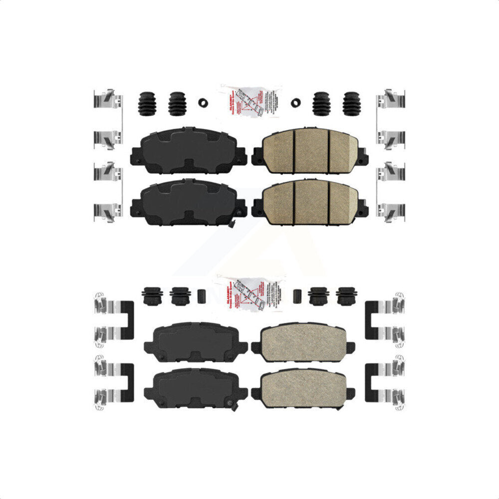 AmeriBRAKES Front Rear Ceramic Disc Brake Pads Kit For 2016-2022 Honda HR-V KNF-101148