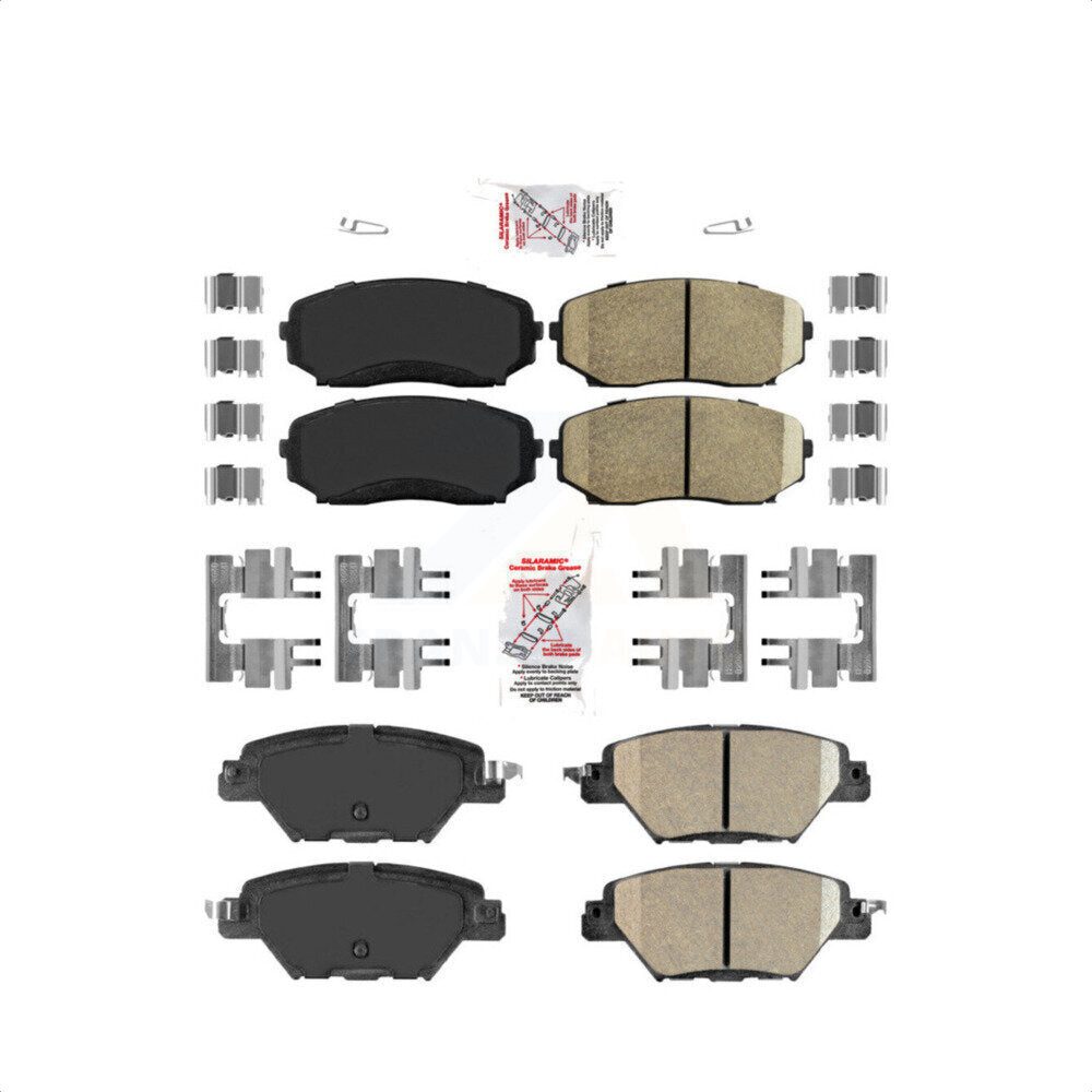 AmeriBRAKES Front Rear Ceramic Disc Brake Pads Kit For 2016-2022 Mazda CX-9 KNF-101242