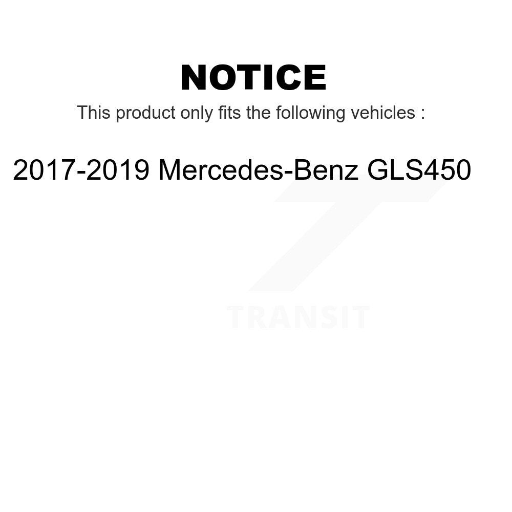 AmeriBRAKES Front Rear Ceramic Disc Brake Pads Kit For 2017-2019 Mercedes-Benz GLS450 KNF-100545