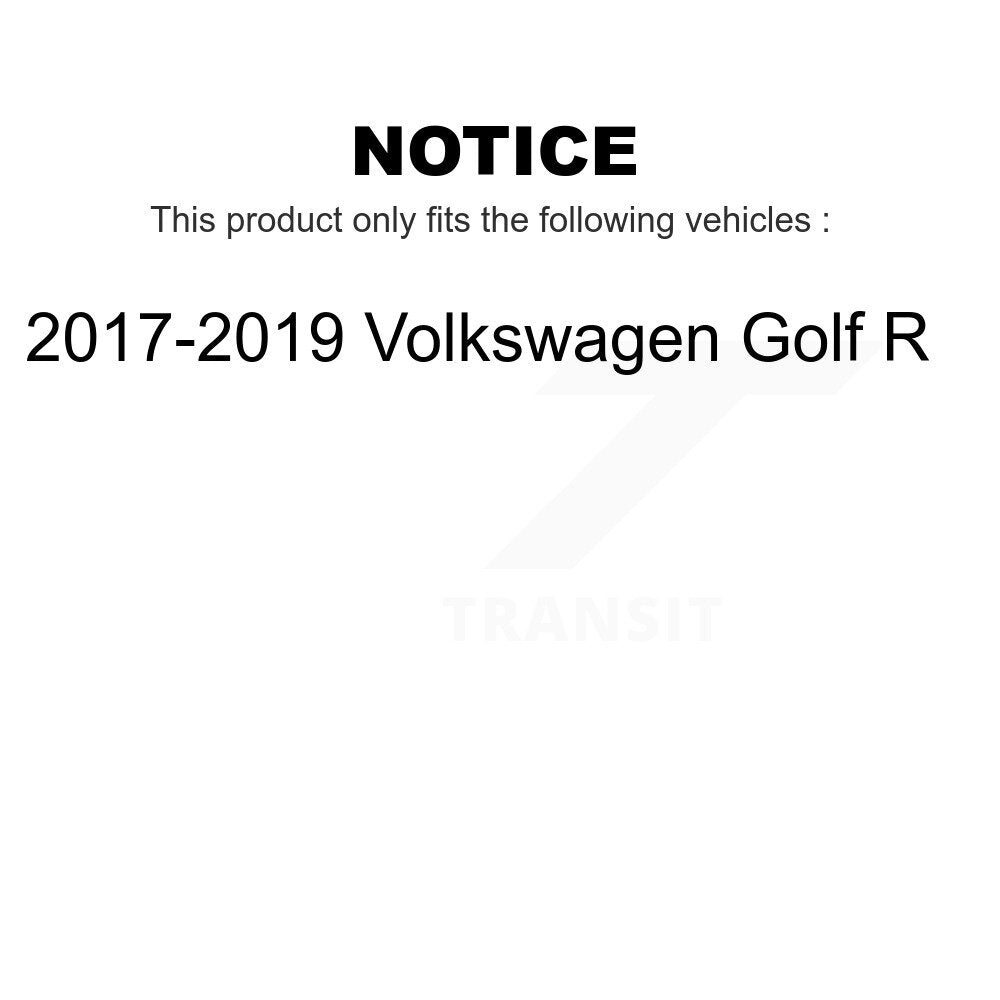 AmeriBRAKES Front Rear Ceramic Disc Brake Pads Kit For 2017-2019 Volkswagen Golf R KNF-101770