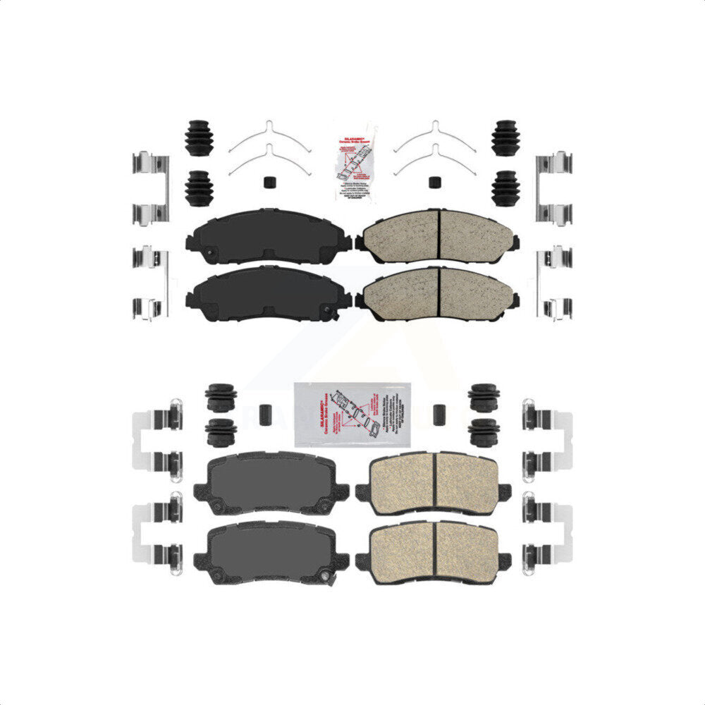 AmeriBRAKES Front Rear Ceramic Disc Brake Pads Kit For 2017-2020 Acura MDX KNF-101413