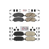 AmeriBRAKES Front Rear Ceramic Disc Brake Pads Kit For 2017 Jeep Compass With Code BR3 KNF-101515