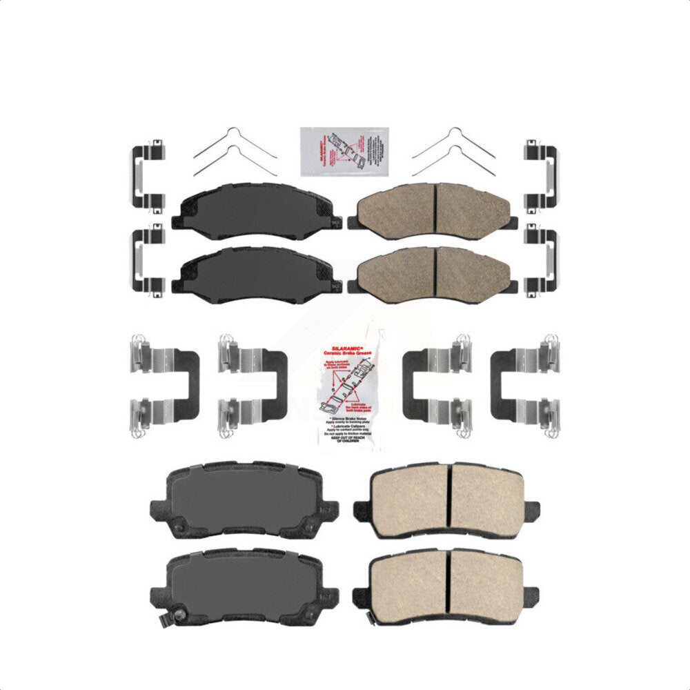 AmeriBRAKES Front Rear Ceramic Disc Brake Pads Kit For 2018-2020 Honda Odyssey KNF-101050