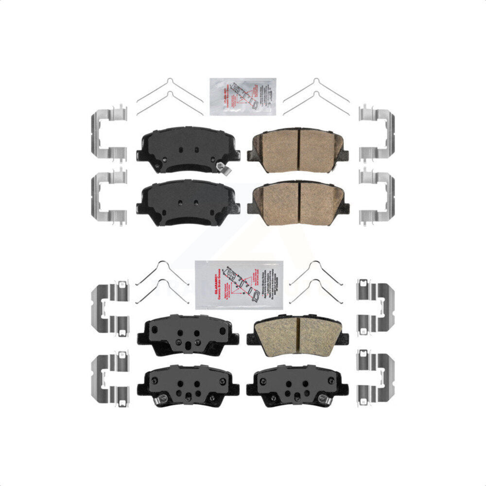 AmeriBRAKES Front Rear Ceramic Disc Brake Pads Kit For 2019-2022 Hyundai Nexo KNF-101068