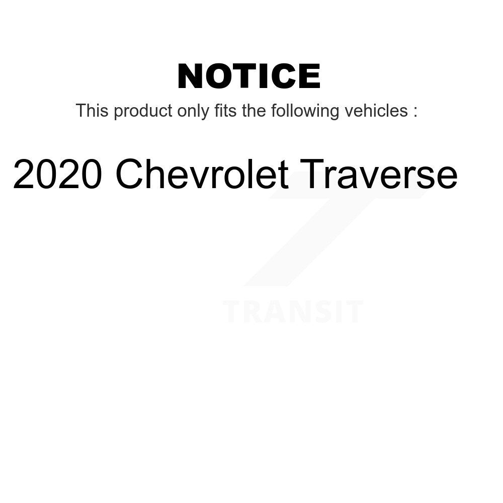 AmeriBRAKES Front Rear Ceramic Disc Brake Pads Kit For 2020 Chevrolet Traverse KNF-101496