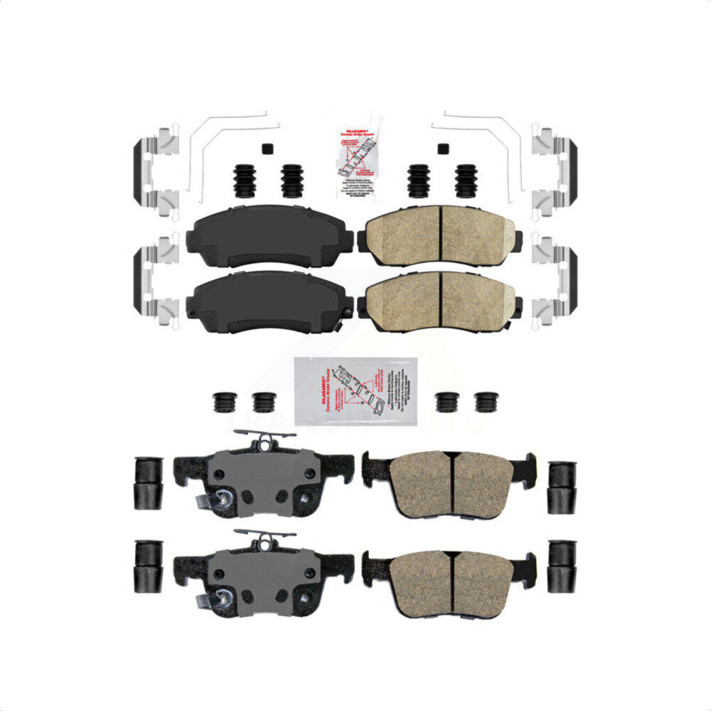 AmeriBRAKES Front Rear Ceramic Disc Brake Pads Kit For 2021-2022 Acura TLX KNF-101747