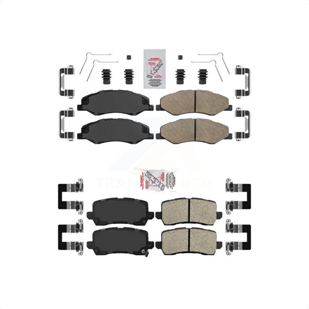 AmeriBRAKES Front Rear Ceramic Disc Brake Pads Kit For 2021-2023 Honda Odyssey KNF-101736