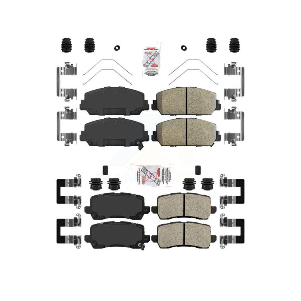 AmeriBRAKES Front Rear Ceramic Disc Brake Pads Kit For Acura RLX KNF-100760