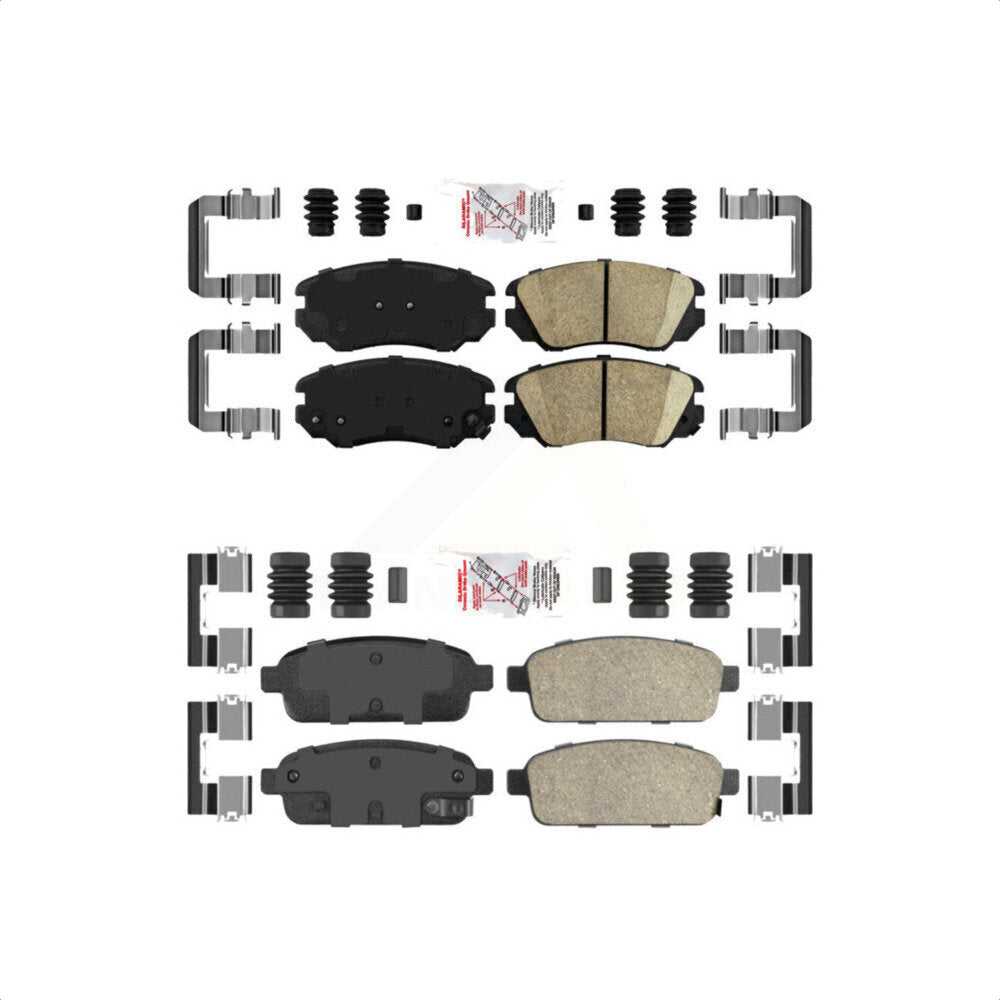 AmeriBRAKES Front Rear Ceramic Disc Brake Pads Kit For Buick Cascada Cadillac ELR KNF-100615