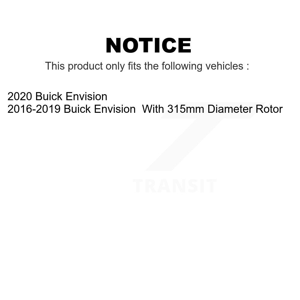 AmeriBRAKES Front Rear Ceramic Disc Brake Pads Kit For Buick Envision KNF-100801