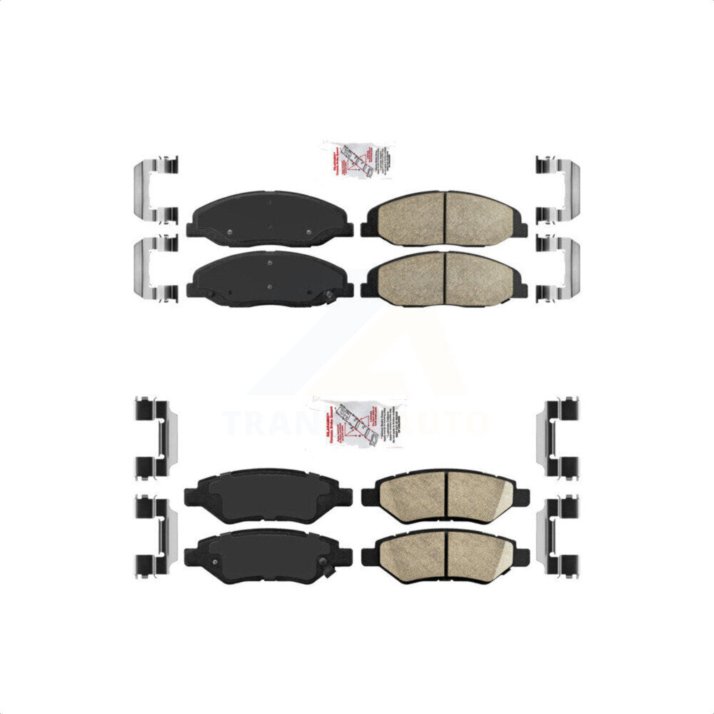 AmeriBRAKES Front Rear Ceramic Disc Brake Pads Kit For Cadillac CTS KNF-100587