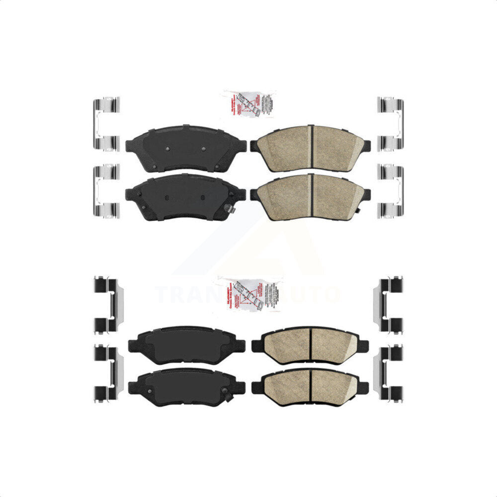 AmeriBRAKES Front Rear Ceramic Disc Brake Pads Kit For Cadillac SRX Saab 9-4X KNF-101452