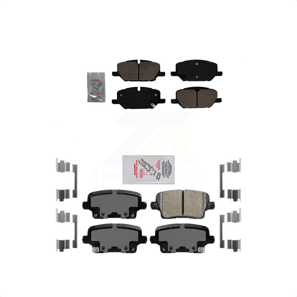 AmeriBRAKES Front Rear Ceramic Disc Brake Pads Kit For Cadillac XT4 Buick Envision KNF-101497