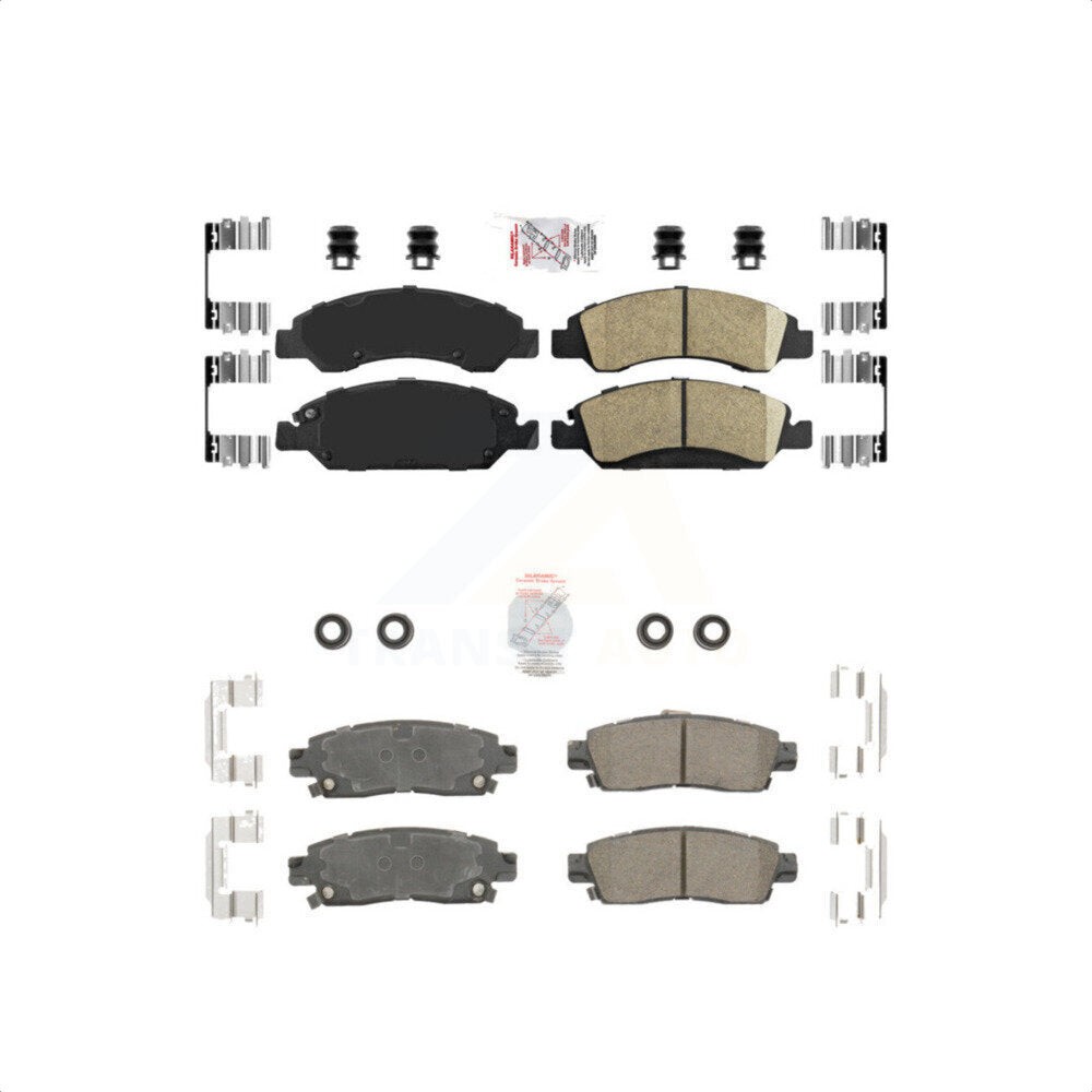 AmeriBRAKES Front Rear Ceramic Disc Brake Pads Kit For Cadillac XTS KNF-100595