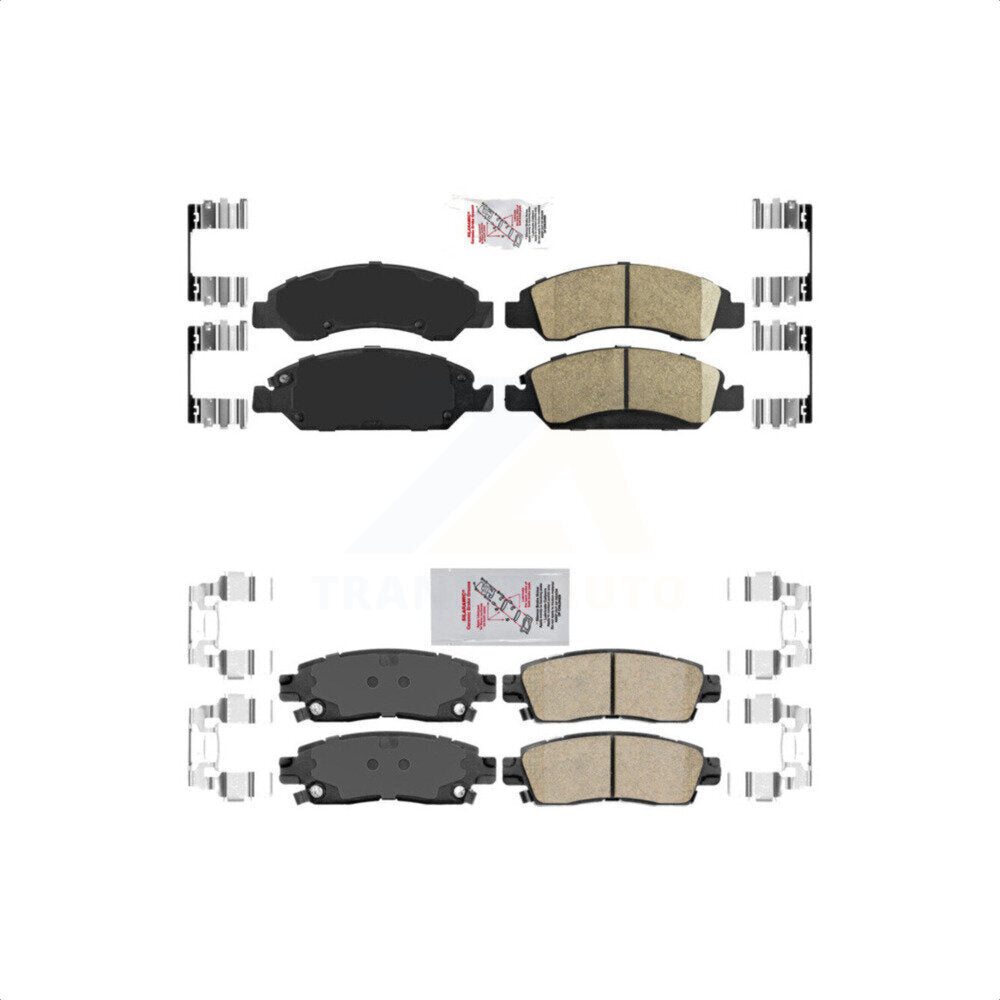 AmeriBRAKES Front Rear Ceramic Disc Brake Pads Kit For Cadillac XTS KNF-100599