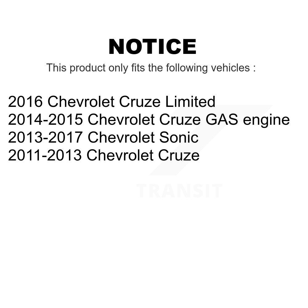 AmeriBRAKES Front Rear Ceramic Disc Brake Pads Kit For Chevrolet Cruze Sonic Limited KNF-100488