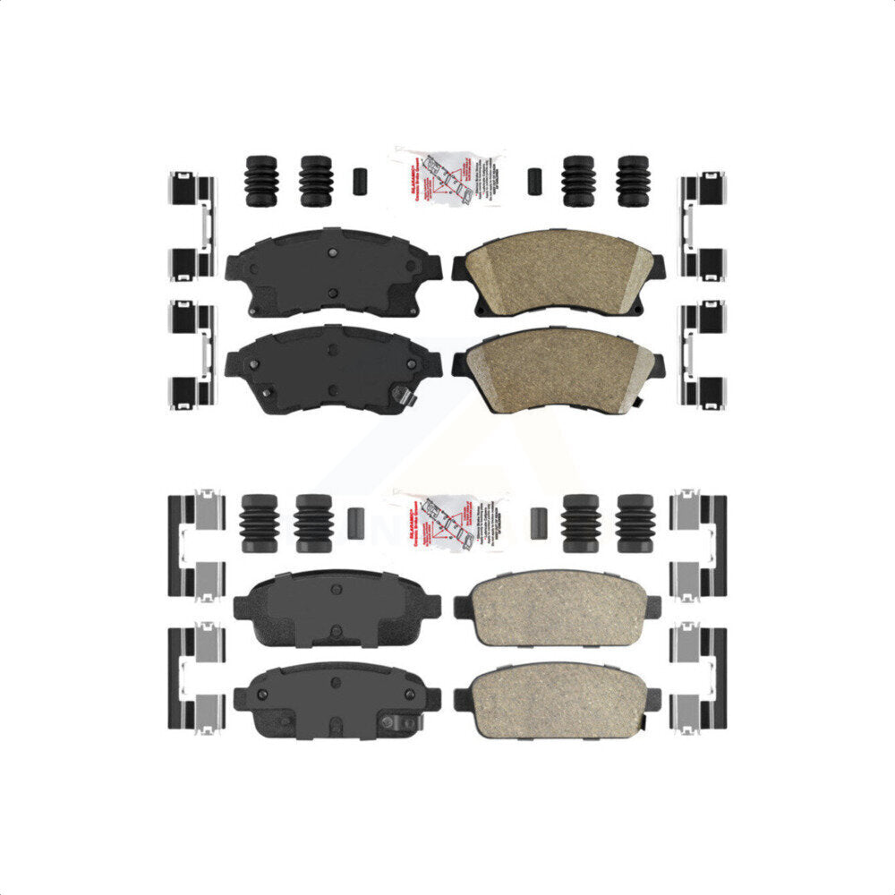 AmeriBRAKES Front Rear Ceramic Disc Brake Pads Kit For Chevrolet Cruze Sonic Limited KNF-100488